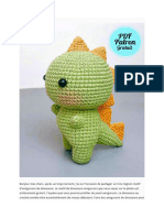 Oscar Le Dinosaure PDF Amigurumi Patron Gratuit