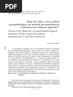 Psicopatologia Experiências Anônalas