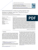 Materials Chemistry and Physics: Surface Functionalization of Cellulose by Grafting Oligoether Chains