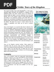 The Legend of Zelda Tears of The Kingdom