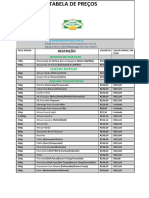 Tabela de Preço Atualiazada 05-04