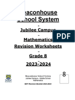 Algebra Booklet Class 8