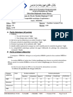 EFM Régional Comptabilité Analytique D'exploitation Variante N°2 TSFC 2021-2022 Régional Final Y.SALIMI