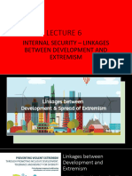 Internal Security - Linkages Between Development and Extremism