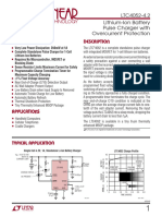 Features Descriptio: LTC4052-4.2 Lithium-Ion Battery Pulse Charger With Overcurrent Protection