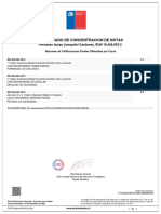 Certificado de Concentracion de Notas: Fernando Isaías Llanquilef Cárdenas, RUN 19.466.653-5