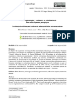 Bienestar Psicológico y Resiliencia en Estudiantes de Educación Superior Pedagógica