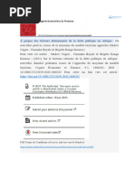 Sur Les Facteurs Déterminants de La Dette Publique en Afrique