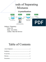 Chemistry 7 Methods of Mixture Separation