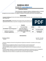 Warehouse Resume