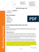 Q4 2011 Earnings Call Company Participants: Operator