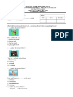 Soal Sumatif PAS Bahasa Inggris Kelas IV Semester 1