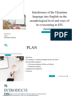 Isomorphisms and Allomorphisms in The Morphemic Structure of English and Ukrainian Words