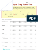 Adding Integers Using Number Lines