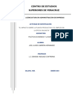 Actividad 3 Política Económica y La Empresa