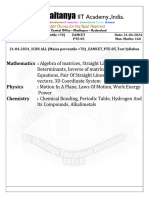 21-04-2024 - ICON ALL (Mains Percentile Less Then 70) - EAMCET - PTE-05 - Q.paper