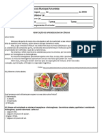 Verificação de Aprendizagem em Ciências 2023