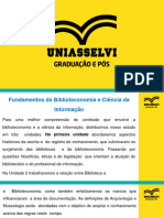 Fundamentos Da Biblioteconomia e Ciência Da Informação U.3