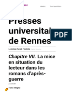 Le Roman Face À L'histoire - Chapitre VII. La Mise en Situation Du Lecteur Dans Les Romans D'après-Guerre - Presses Universitaires de Rennes