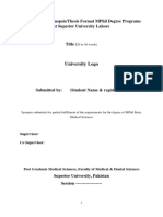 SU Synopsis Format MPhil BMS