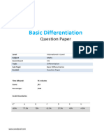 9 Basic Differentiation QP Cie Ial Maths