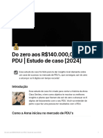 Do Zero Aos R$140 000,00 Com PDU Estudo de Caso (2