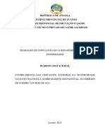 Conhecimento Das Gestantes Atendida Na Maternidade Augusto Ngangula Sobre Diabete Gestacional, No Período de Janeiro À Junho de 2023