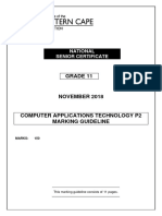 Computer Applications Technology Paper 2 Gr11 MEMO NOV 2018