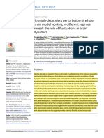 Strength-Dependent Perturbation of Wholebrain Model Working