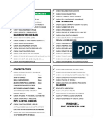 Rebar Inspection Checklists