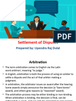 Settlement of Disputes