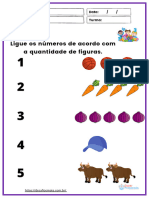 25.ligue Os Números de Acordo Com A Quantidade de Figuras