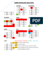 Calendario Escolar 2022-23