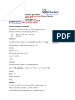 A Level Math Paper 2 Discrete Probability Distribution