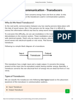 Analog Communication - Transducers