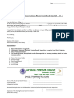 Admission Withdrawal Form