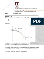 Maths 2 Civil Test 3 Tutorial Sem 2 2021