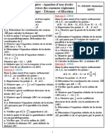 3-4 - Exercices Régionaux Avec Correction Repère Et Équation D'une Droite Tanger