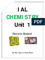 Edexcel AS Chemistry Unit 1 Revision Booklet Worksheet