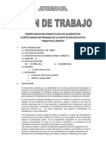 PLAN de TRABAJO de Psicologia Modificacion de Conducta