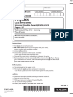 June 2012 QP - Paper 1P Edexcel Physics IGCSE