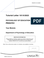 Tutorial Letter 101/0/2023: Psychology of Education