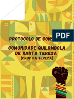 Protocolo de Consulta Previa Livre Esclarecida e de Boa Fe Da Comunidade Quilombola de Santa Teresa No Municipio de Coremas No Estado Da Paraiba. 4