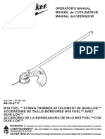 Operator'S Manual Manuel de L'Utilisateur Manual Del Operador