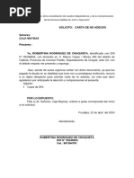 SOLICITUd CARTA DE NO ADEUDO