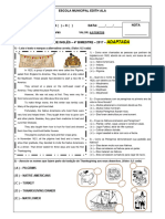 Avaliação - 4º Bimestre - 8º Ano