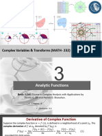 Lecture # 12 (Differentiable and Analytic Functions)