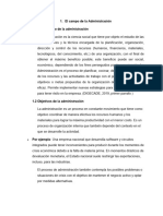 El Campo de La Administración 1.1 El Contenido de La Administración