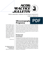 OBST ACOG Practice Bulletin No 101 Ultrasonography in Pregnancy