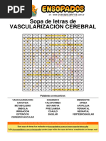 Sopa de Letras de Vascularizacion Cerebral - Cinthia